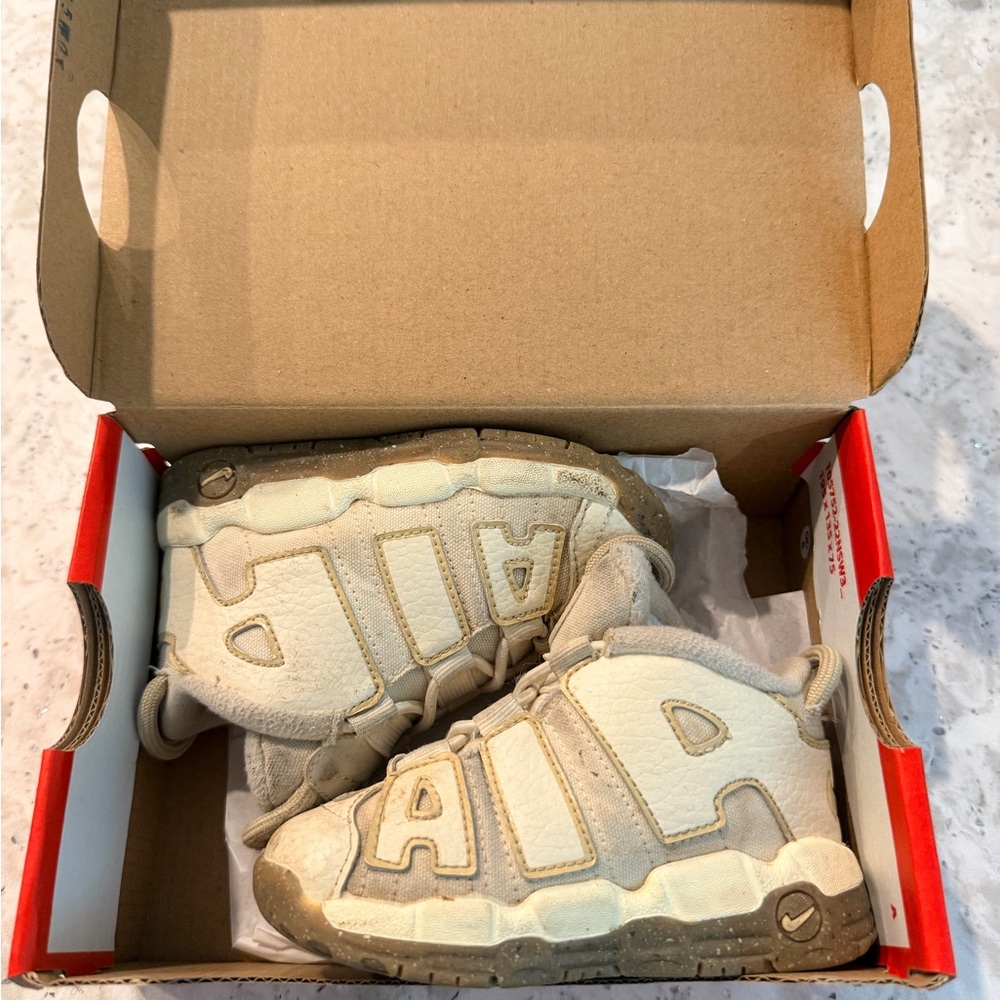 Nike Kids Cream and Tan Sneakers